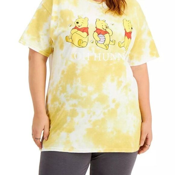 Love Tribe Plus Trendy Tie-Dyed Cotton Graphic Print T-Shirt - Picture 2 of 4